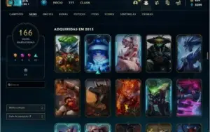 CONTA DE LOL 166SKIN LIMPA COM TODOS OS DADOS