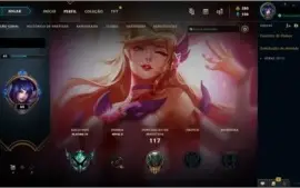 CONTA LOL PLATINA, 41 CHAMPS E 13 SKINS