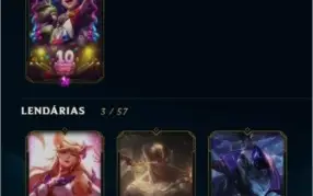 CONTA LOL PLATINA, 41 CHAMPS E 13 SKINS