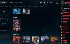 CONTA DE LOL PLATINA 2, QUASE TODOS OS CHAMPS, SKINS E MAIS