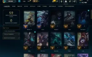 Mestre com 60 Champs e 16 Skins ( 35 PDL )