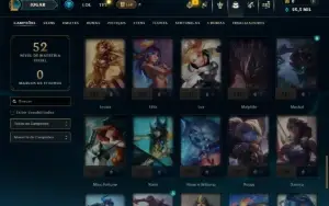 Mestre com 60 Champs e 16 Skins ( 35 PDL )