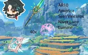 AR10 - Xiao + Jade + Atlas Celestial + 40 tiros!!!