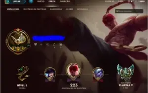 Conta League of legends Platina 5