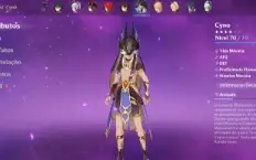 Conta Genshin Impact com 8 personagens 5 estrelas limitados