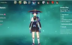 Conta Genshin Impact com 8 personagens 5 estrelas limitados