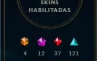 Conta LOL PLAT IV, 426 skins - 12 míticas - 37 lend