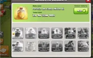 Clash of clans - Cv 9 full 4000 gemas