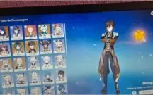 Conta genshin Impact, AR 55, Xiao,Baal, Zhongli,Eula,Keqing