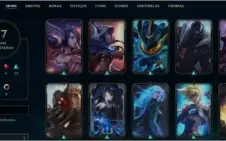 Conta league of legends lvl 136, 77 skins e gold 2 na solo