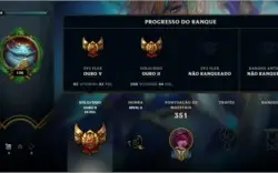 Conta league of legends lvl 136, 77 skins e gold 2 na solo