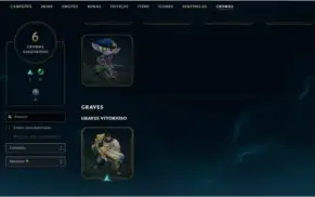 Conta league of legends lvl 136, 77 skins e gold 2 na solo