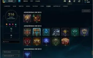 INVESTI 2000 REAIS - DIAMANTE 2 - 213 SKINS - CRIADA EM 2013