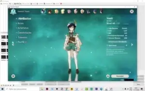 Conta Genshin  AR35 Venti + Espadao 5 estrelas