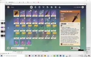 Conta Genshin  AR35 Venti + Espadao 5 estrelas