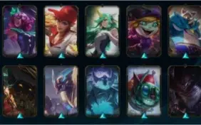 Conta de LoL nível 201 com 152 skins e 122 campeões.