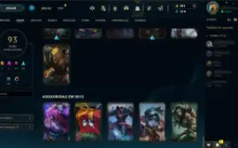 Conta Lol Lvl 263 Esmeralda 4 / 93 Skins