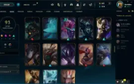 Conta Lol Lvl 263 Esmeralda 4 / 93 Skins