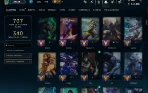 Unranked com TODOS os Champs e 132 Skins ( ADC / SUP )