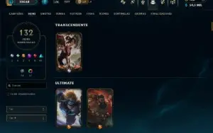 Unranked com TODOS os Champs e 132 Skins ( ADC / SUP )