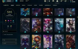 Conta prata 2 com TODOS os champs e 305 Skins + 1 Prestigio