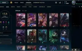 CONTAS DE LOL PLATINA