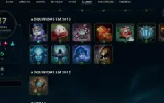 Conta League of Legends Full Acesso 163 Skins e 2 Skins URS