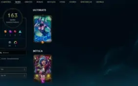 Conta League of Legends Full Acesso 163 Skins e 2 Skins URS