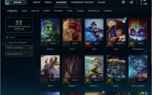 Conta Lol 16 Campeoes 4 Skins Unranked