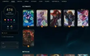 Conta LoL com 476 Skins, 2 Vitoriosas 6 ultimate