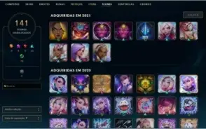 Conta League Of Legends 161 skins, 130 champs