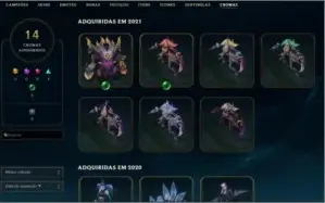Conta League Of Legends 161 skins, 130 champs