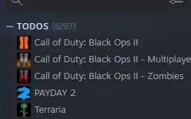 Conta Steam com Call of Duty BO2, PAYDAY2 ,Terraria e R6