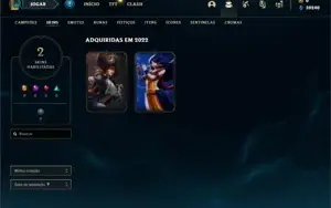 Conta ouro 2 com 23 Champs e 2 Skins + 12 Fragmentos
