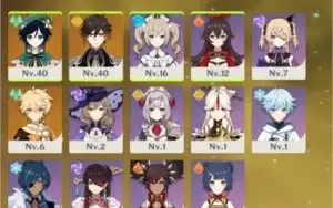 Conta genshin com venti e zhongli e lança 5 estrelas