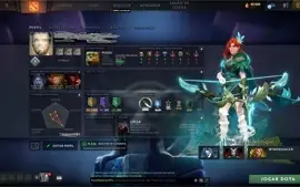 CONTA DOTA 2 COM ARCANAS, PERSONAS, ITENS PRESTIGIOS ETCS