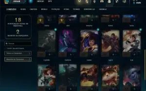 Conta Unranked com 27 Champs e 8 Skins + 1 Fragmento