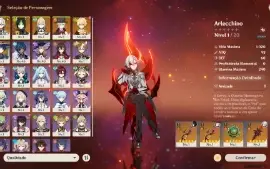 GENSHIN IMPACT - AR52, 13T5⭐Arlecchino C2 + Bis, Lyney + Bis
