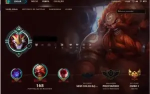 Conta Unranked; 81 Campeões; skins raras.