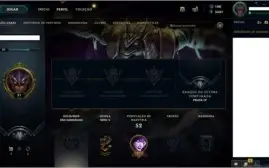 Conta no LOL Prata, ou gold.