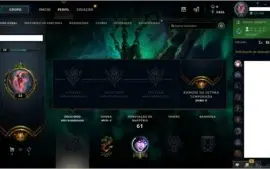 Conta no LOL Prata, ou gold.
