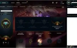 Conta no LOL Prata, ou gold.