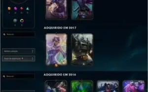 Conta no LOL Prata, ou gold.