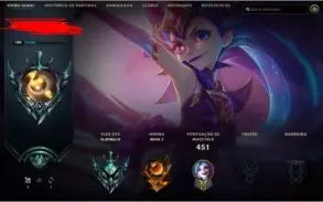 Conta league of legends, desde a season 4 (197 skins)