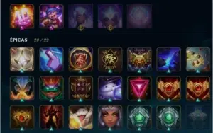 Conta league of legends, desde a season 4 (197 skins)