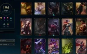 Conta league of legends, desde a season 4 (197 skins)
