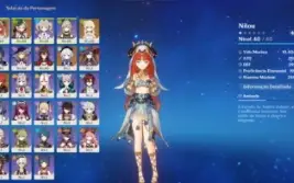 Conta Genshin Impact Ar49 Nilou E Emilie + Armas Assinaturas
