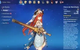Conta Genshin Impact Ar49 Nilou E Emilie + Armas Assinaturas