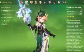Conta Genshin Impact Ar49 Nilou E Emilie + Armas Assinaturas