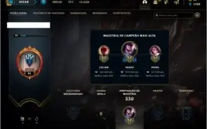 Conta unranked com 52 skins e 94 champs